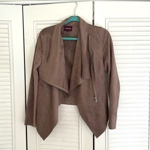 Vigoss Faux Suede Brown Jacket